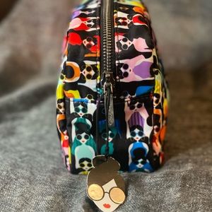 Alice + Olivia Stace Squad print 
Carol Nylon Cosmetic Bag NWT